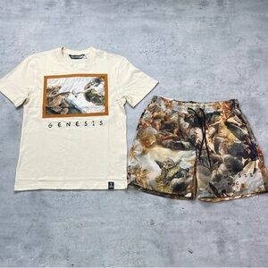Genesis board shorts and tshirt